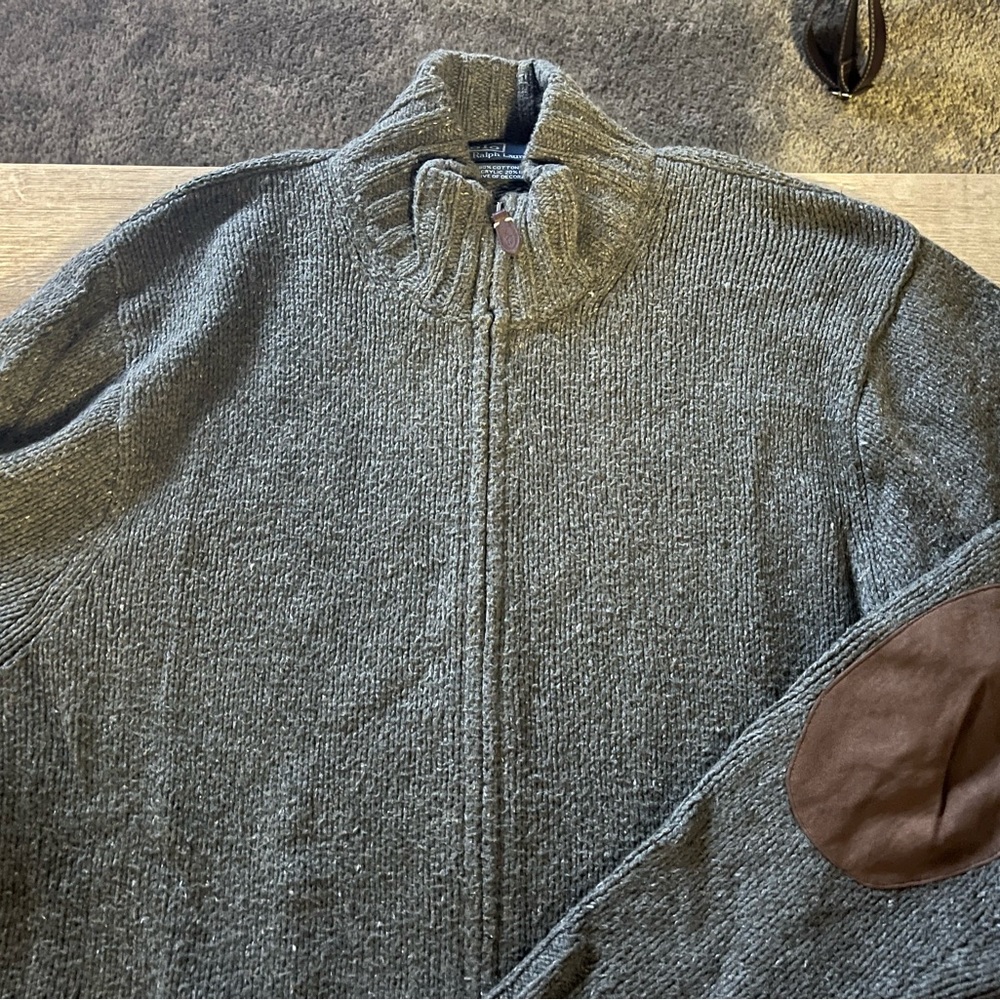 Polo zip up sweater